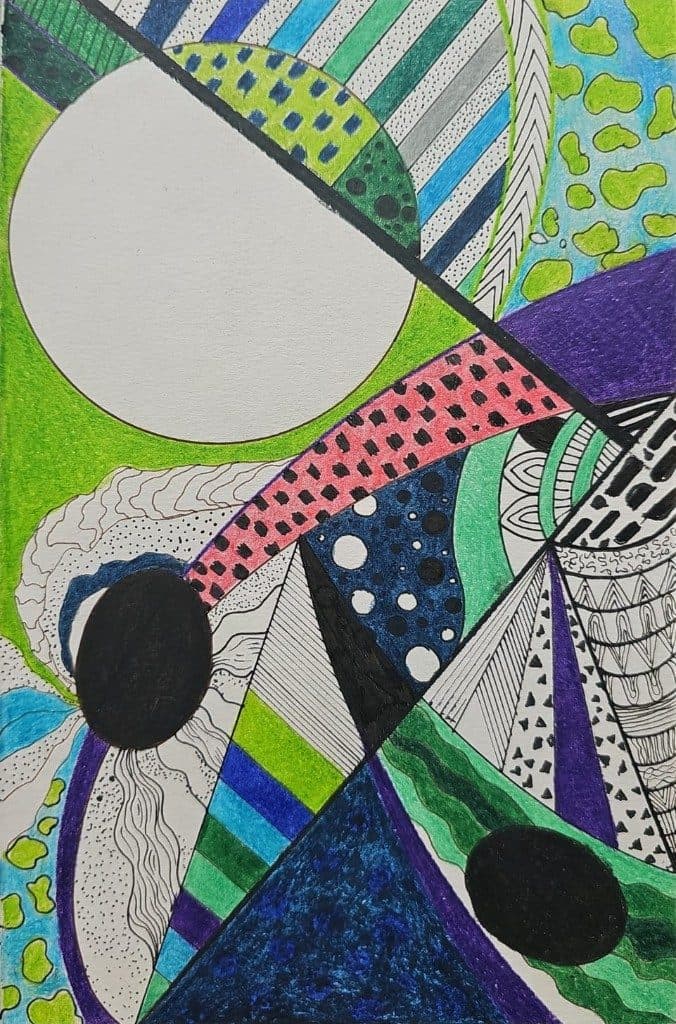 Open Circle. Painting on canvas. A work by Nur.