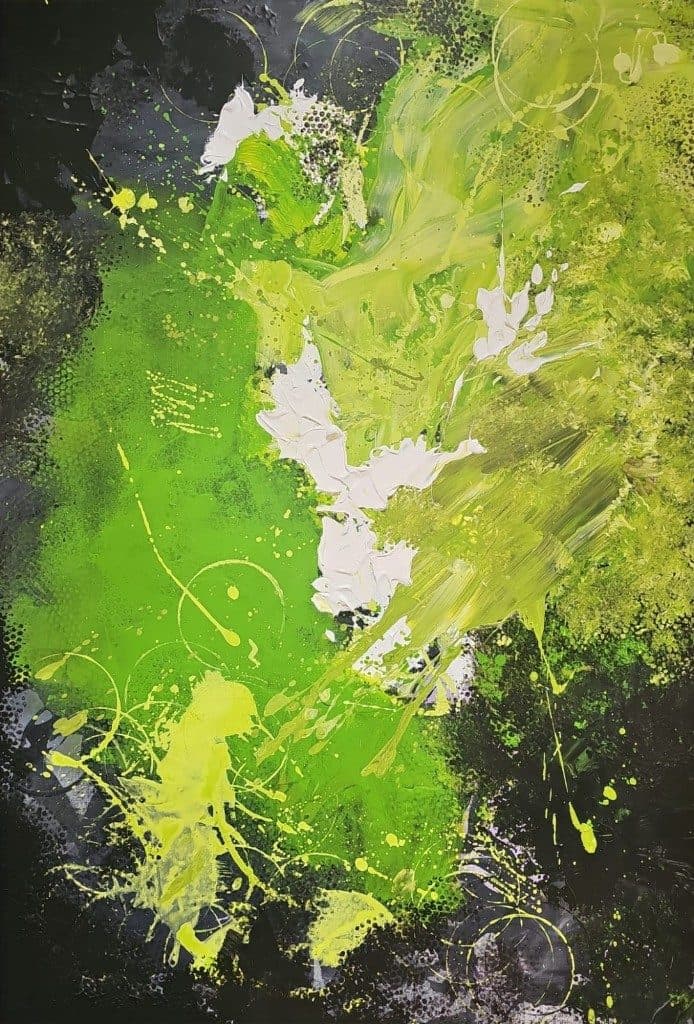 Through the Dark. Painting on canvas. A work by Nur.