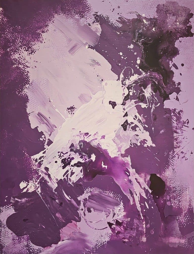 Violet Break. Drawing on paper. A work by Nur.