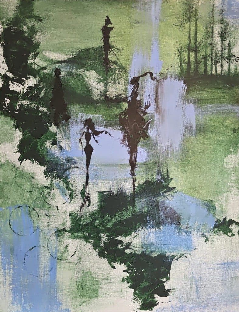The Crossing. Painting on canvas. A work by Nur.